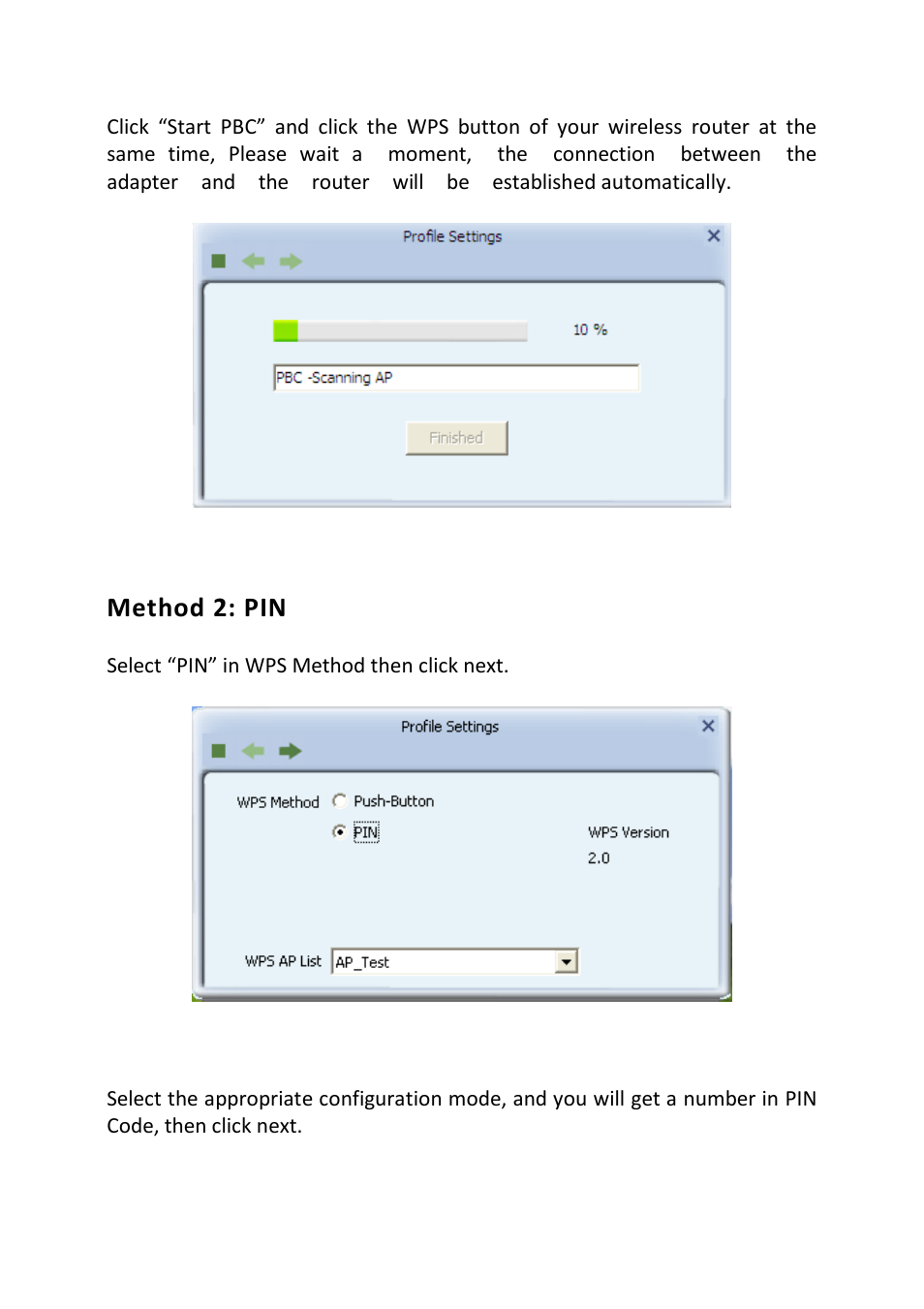 Method 2: pin | LevelOne WUA-0614 User Manual | Page 23 / 31