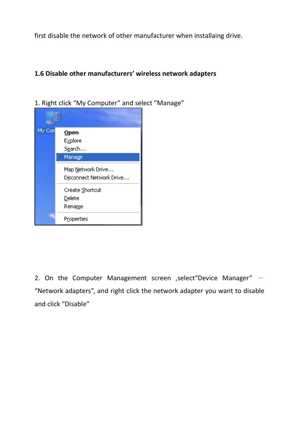 Isable other manufacturers, Wireless network adapters | LevelOne WUA-0614 User Manual | Page 5 / 31