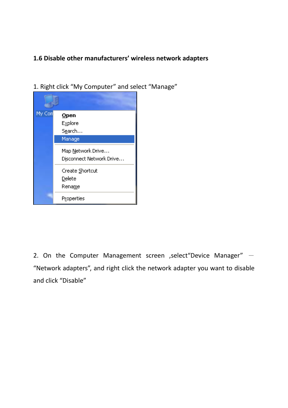 Isable other manufacturers, Wireless network adapters | LevelOne WUA-1610H User Manual | Page 5 / 31