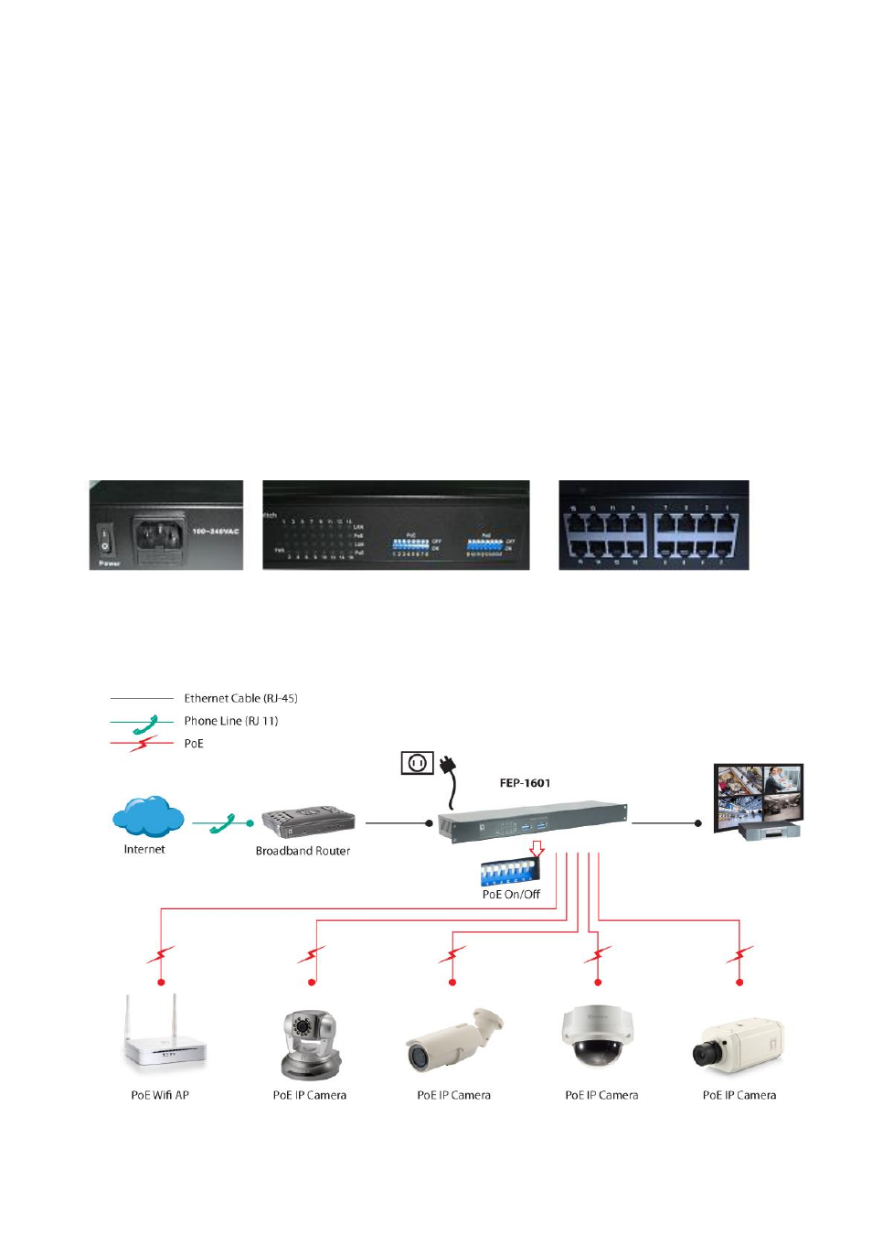 Introductions, Installation | LevelOne FEP-1601 User Manual | Page 2 / 4