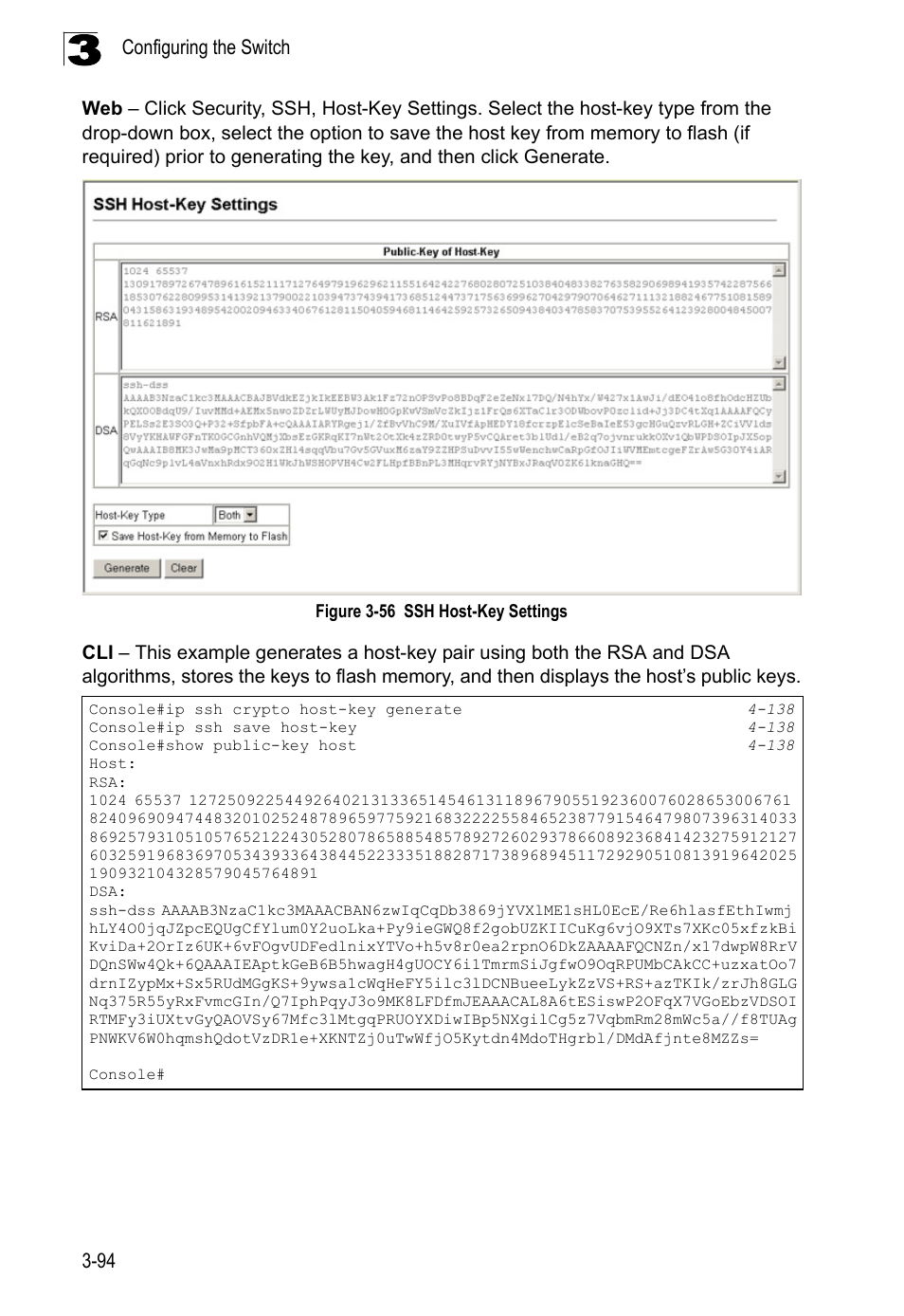 Figure 3-56, Ssh host-key settings | LevelOne FGL-2870 User Manual | Page 148 / 800