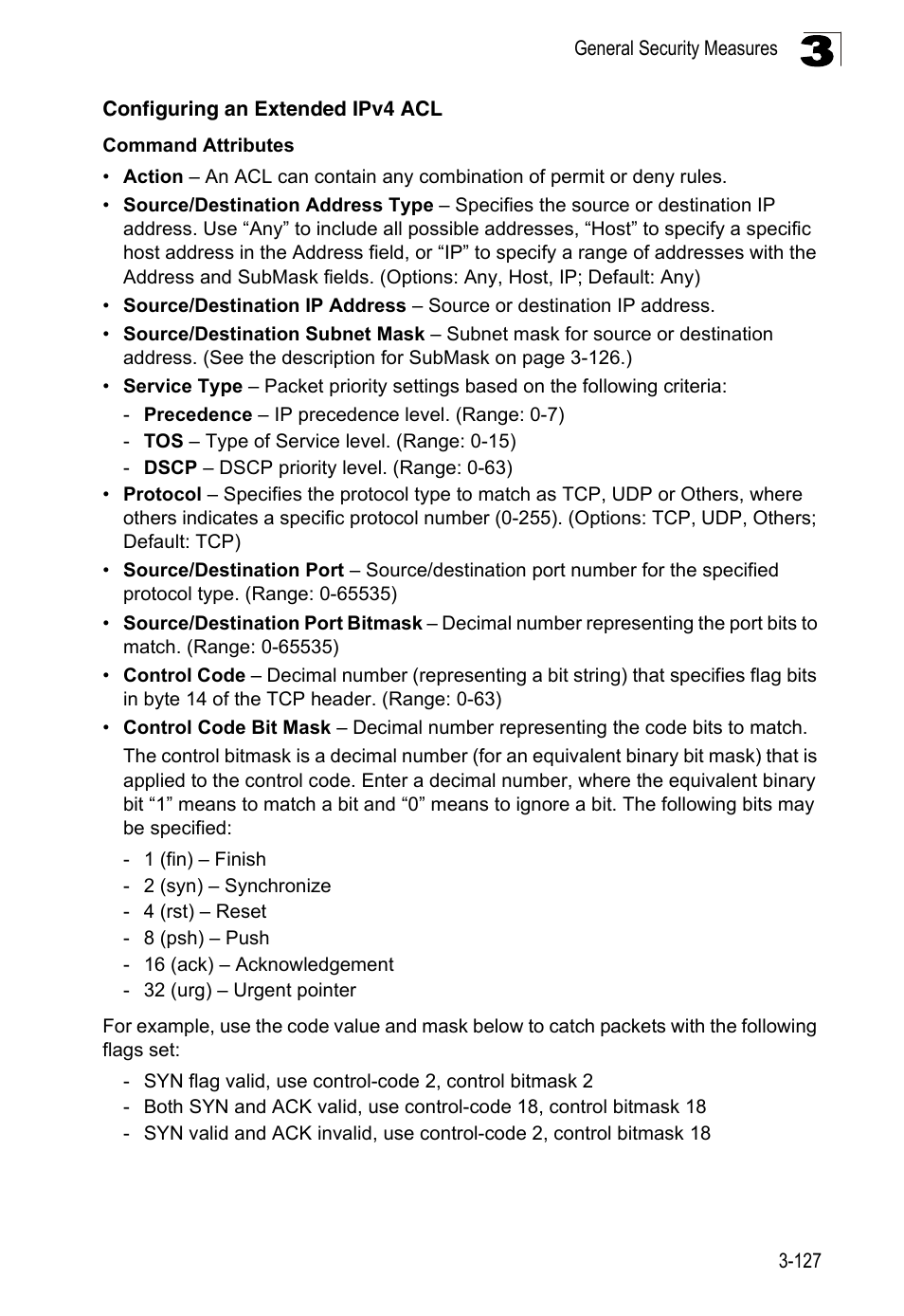 Configuring an extended ipv4 acl | LevelOne FGL-2870 User Manual | Page 181 / 800
