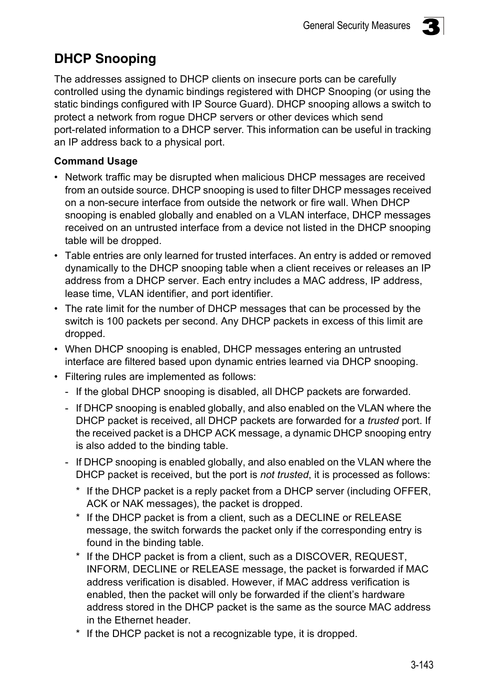 Dhcp snooping | LevelOne FGL-2870 User Manual | Page 197 / 800