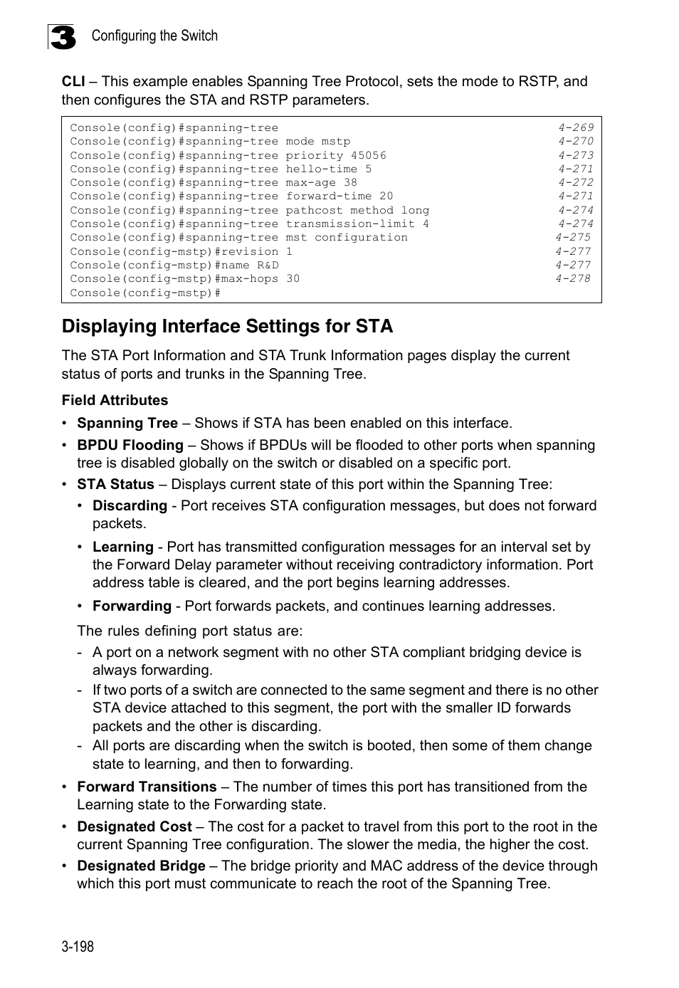 Displaying interface settings for sta | LevelOne FGL-2870 User Manual | Page 252 / 800