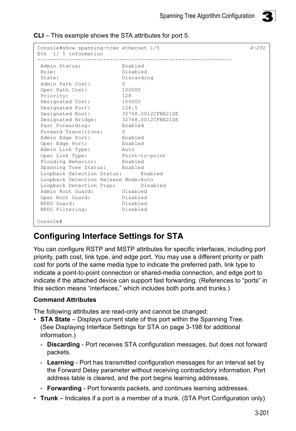 Configuring interface settings for sta | LevelOne FGL-2870 User Manual | Page 255 / 800