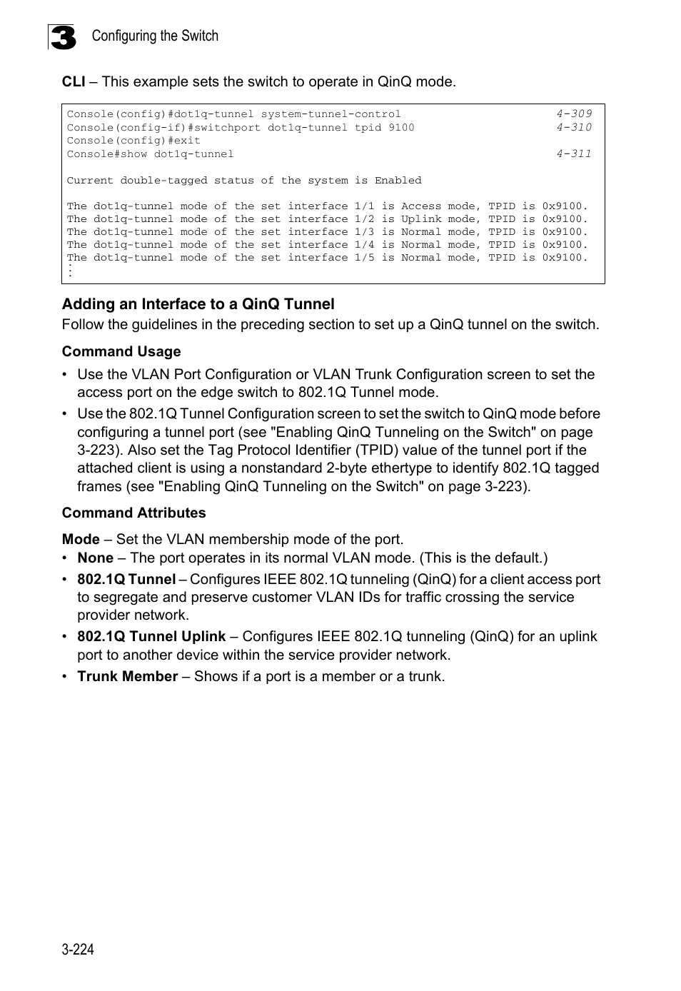 Adding an interface to a qinq tunnel, Adding an | LevelOne FGL-2870 User Manual | Page 278 / 800