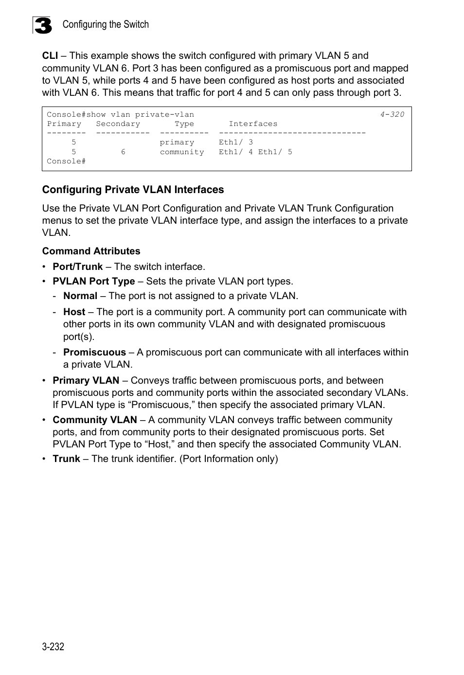Configuring private vlan interfaces | LevelOne FGL-2870 User Manual | Page 286 / 800