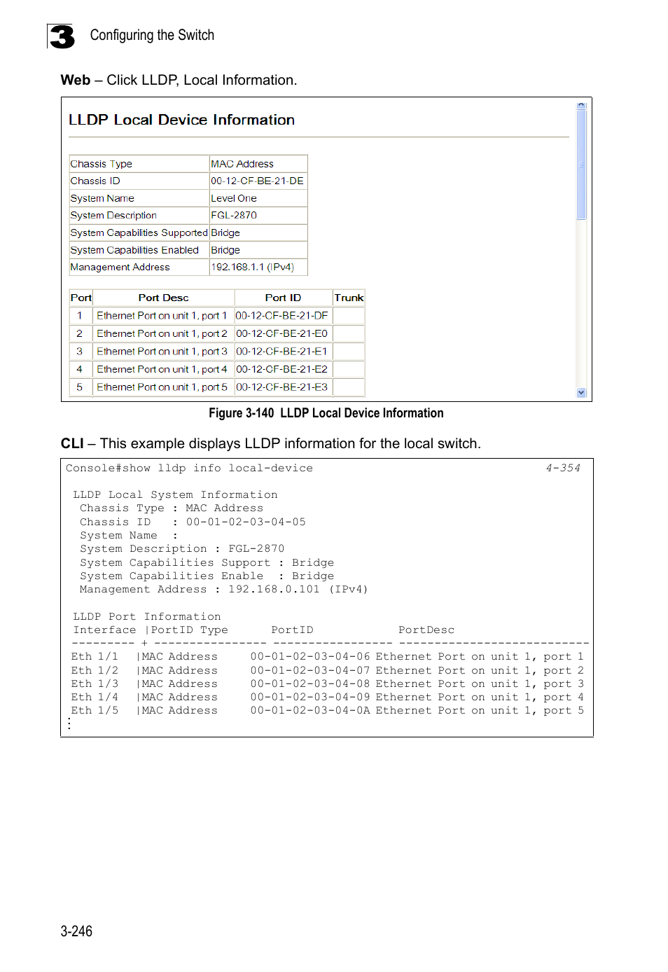 Figure 3-140, Lldp local device information | LevelOne FGL-2870 User Manual | Page 300 / 800