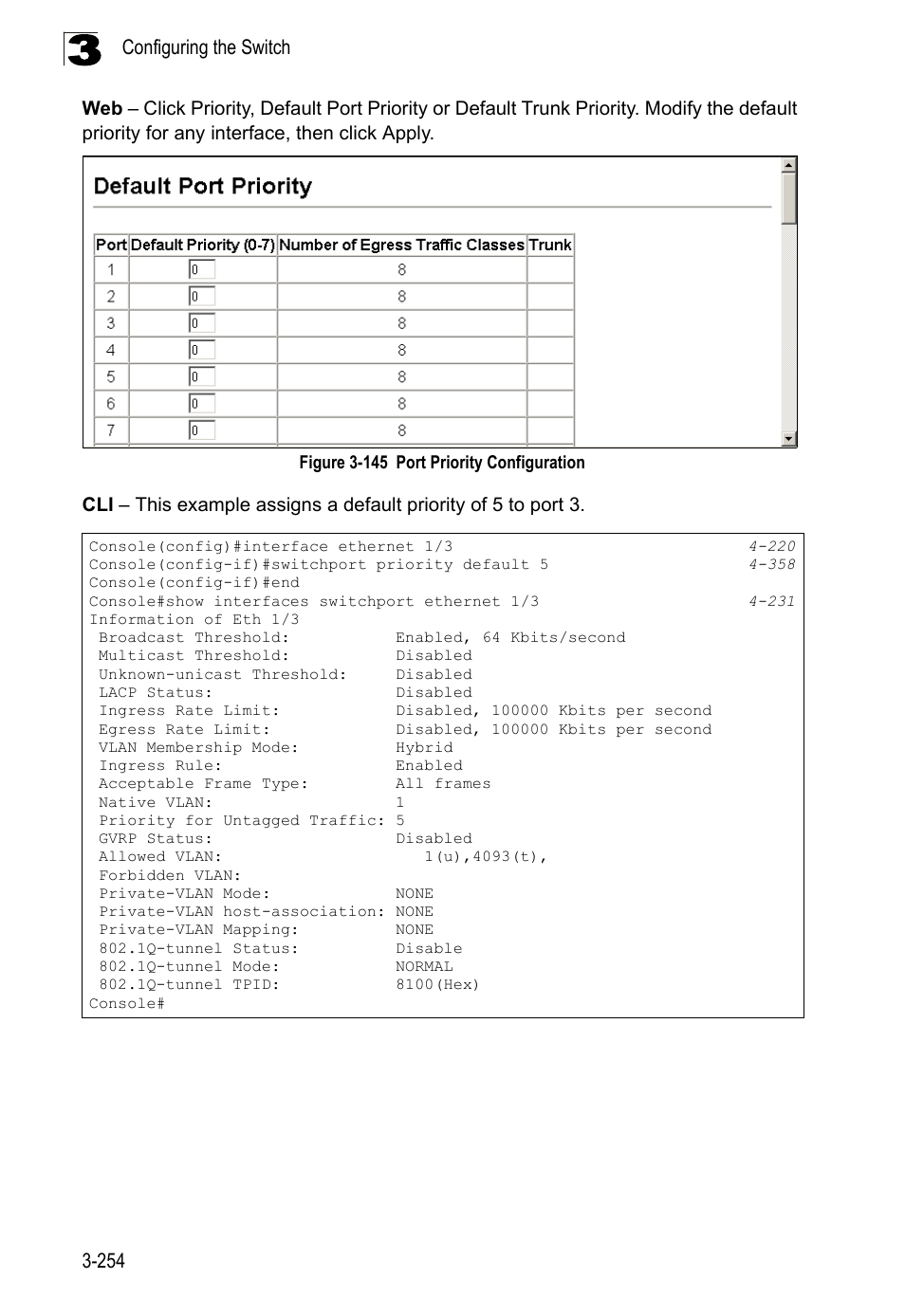 Figure 3-145, Port priority configuration | LevelOne FGL-2870 User Manual | Page 308 / 800