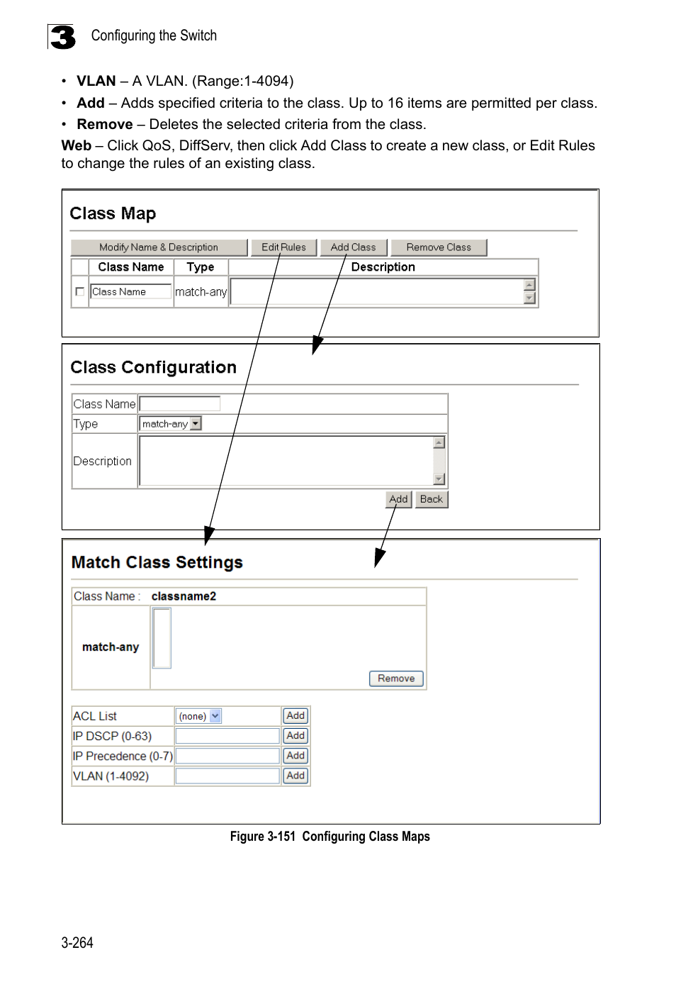 Figure 3-151, Configuring class maps | LevelOne FGL-2870 User Manual | Page 318 / 800