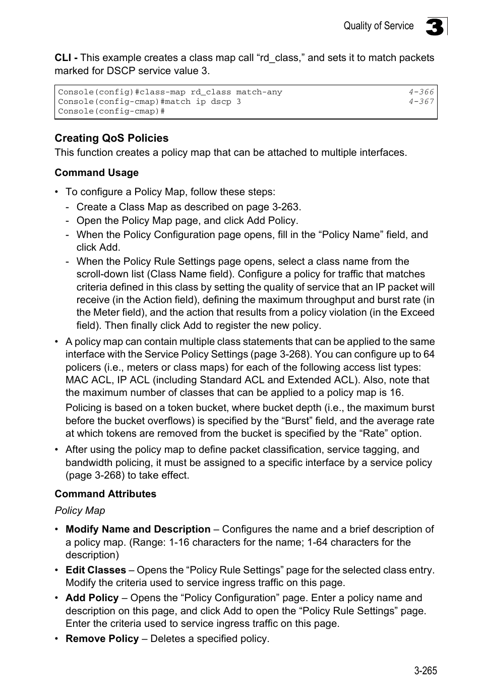 Creating qos policies | LevelOne FGL-2870 User Manual | Page 319 / 800
