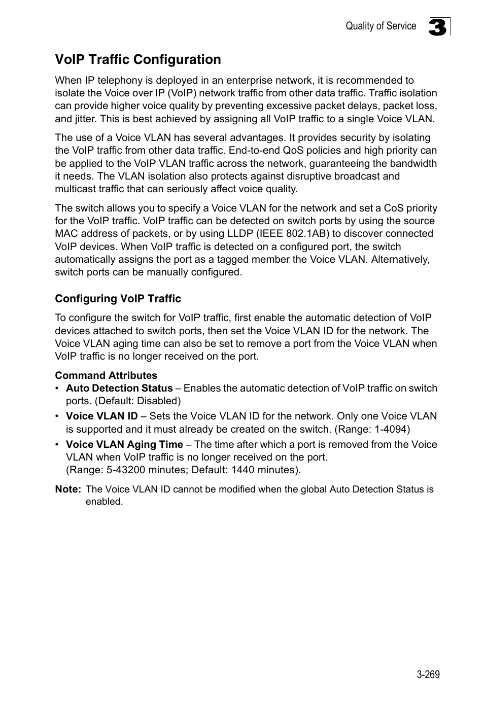 Voip traffic configuration, Configuring voip traffic | LevelOne FGL-2870 User Manual | Page 323 / 800