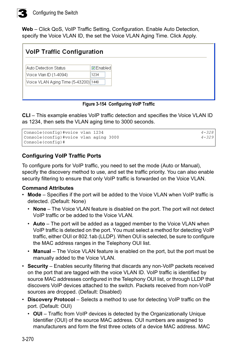 Configuring voip traffic ports, Figure 3-154, Configuring voip traffic | LevelOne FGL-2870 User Manual | Page 324 / 800