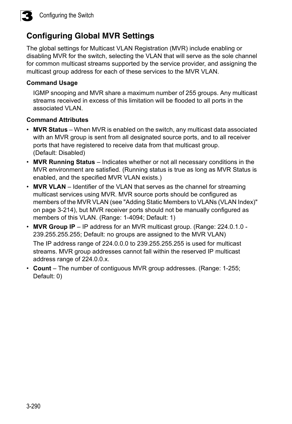 Configuring global mvr settings | LevelOne FGL-2870 User Manual | Page 344 / 800