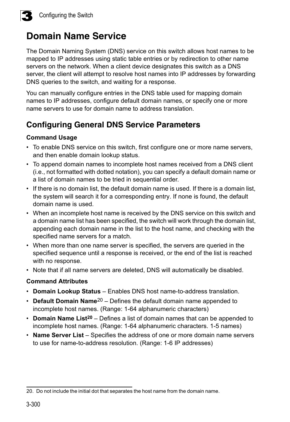 Domain name service, Configuring general dns service parameters | LevelOne FGL-2870 User Manual | Page 354 / 800