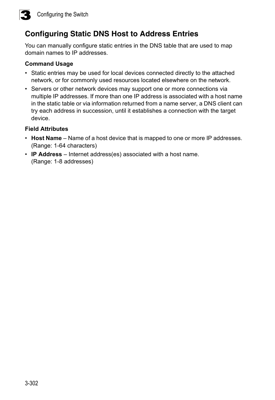 Configuring static dns host to address entries | LevelOne FGL-2870 User Manual | Page 356 / 800