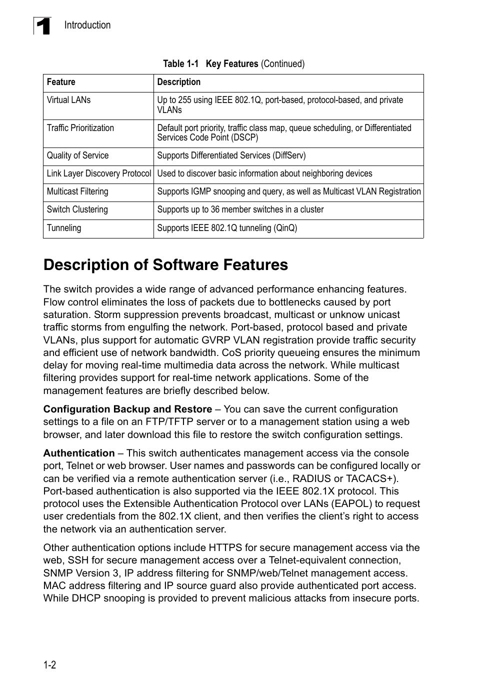 Description of software features | LevelOne FGL-2870 User Manual | Page 38 / 800