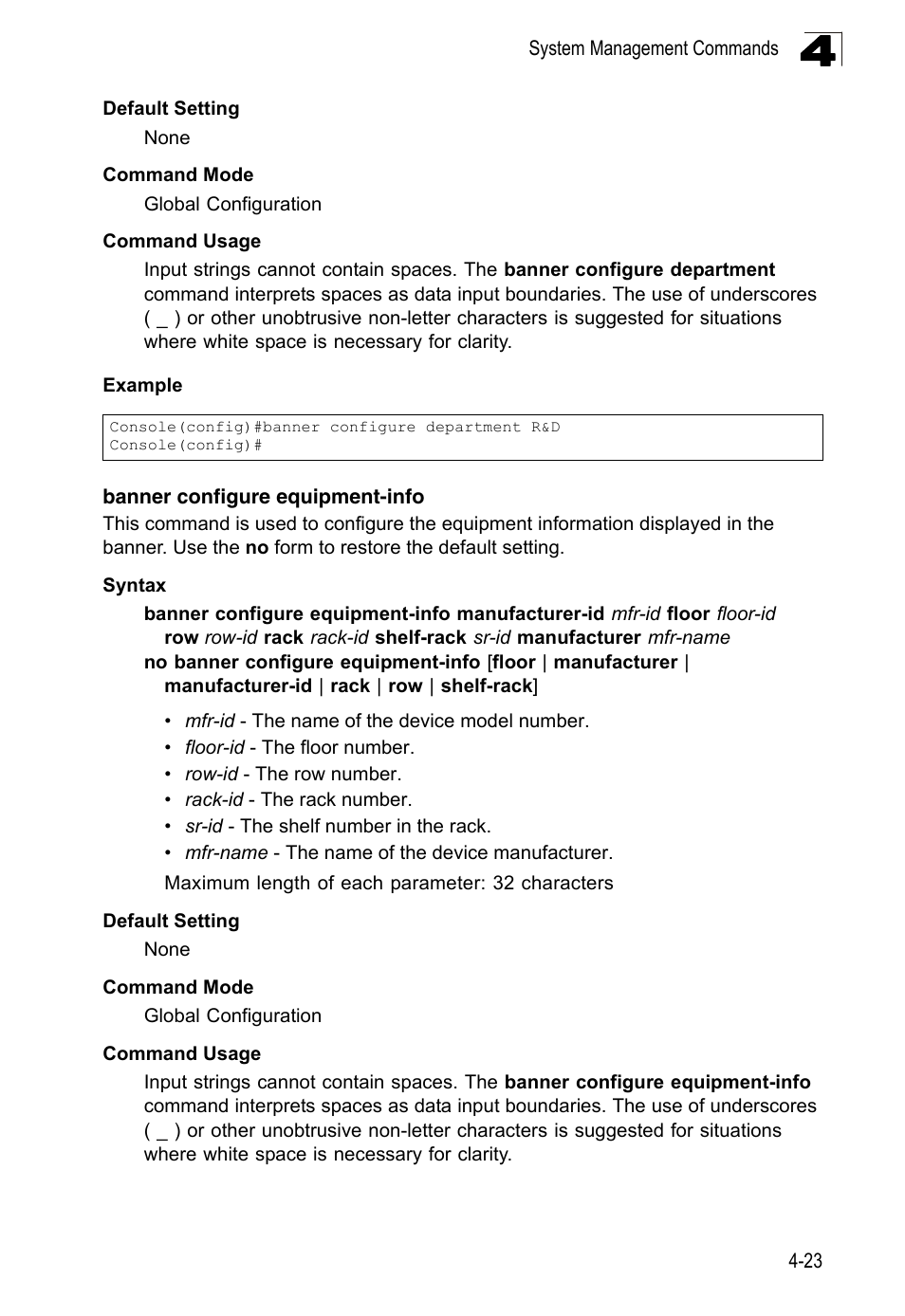 Banner configure equipment-info | LevelOne FGL-2870 User Manual | Page 389 / 800
