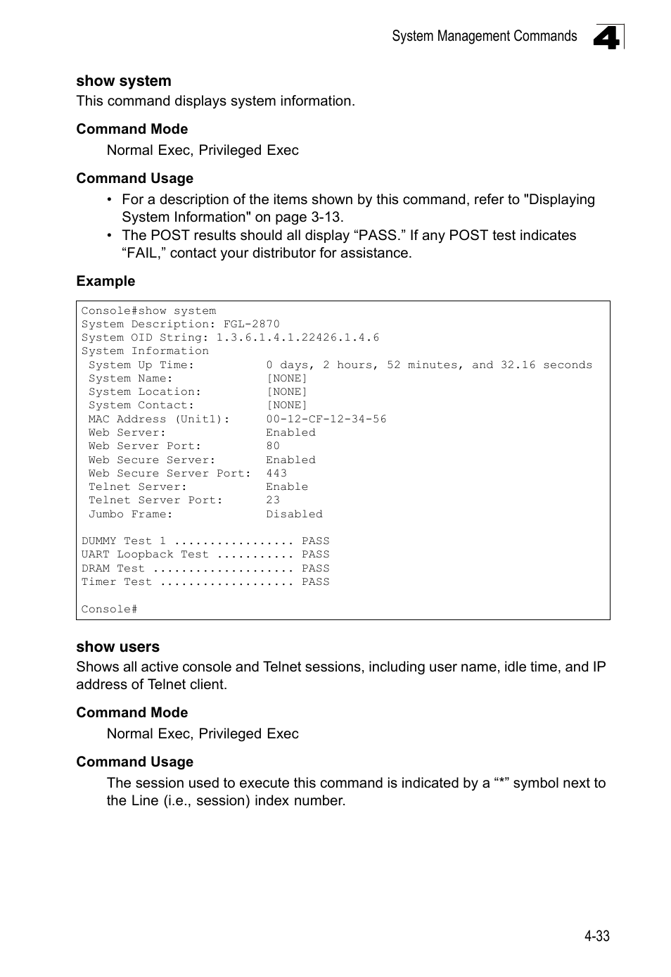 Show system, Show users | LevelOne FGL-2870 User Manual | Page 399 / 800