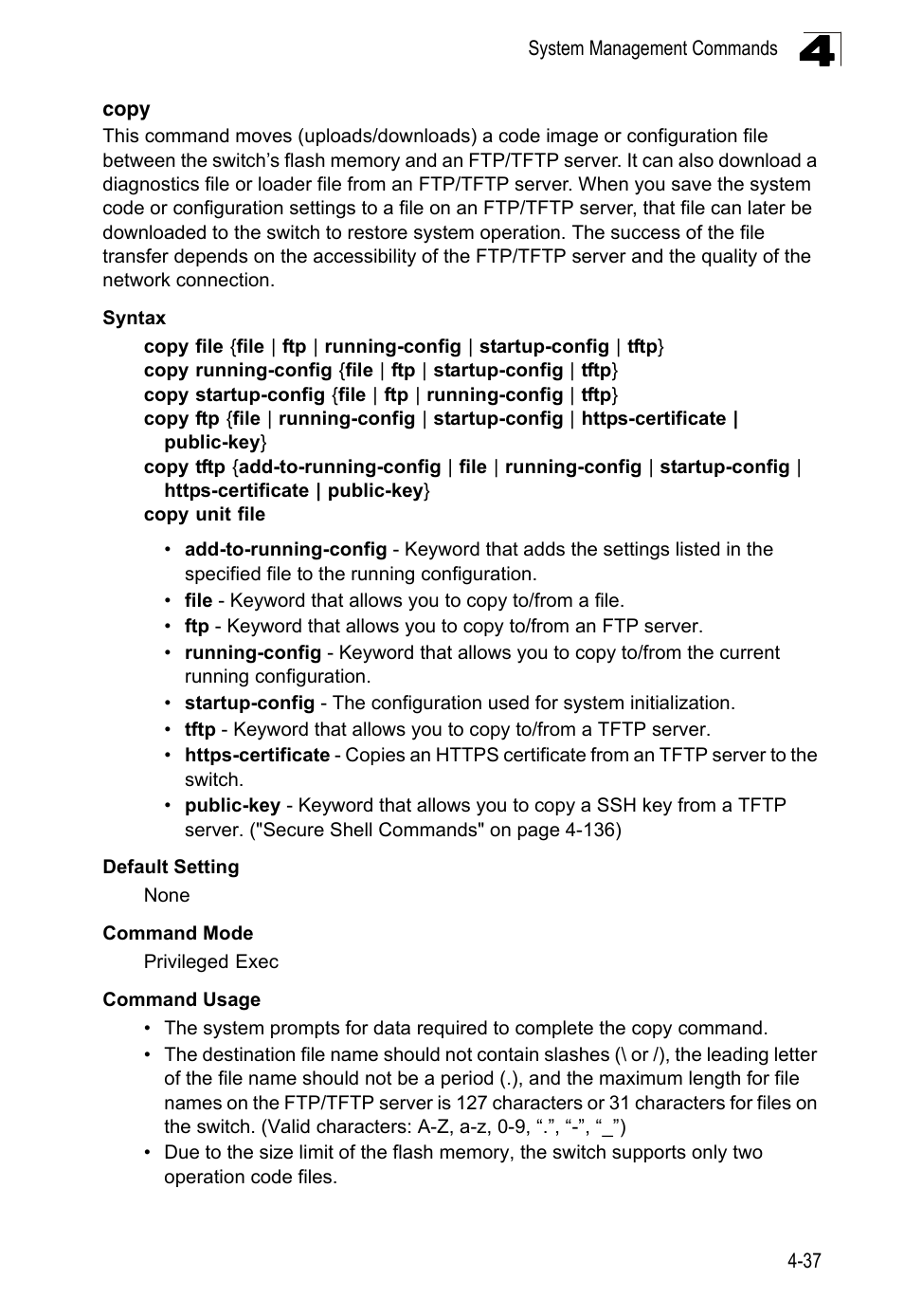 Copy 4-37 | LevelOne FGL-2870 User Manual | Page 403 / 800