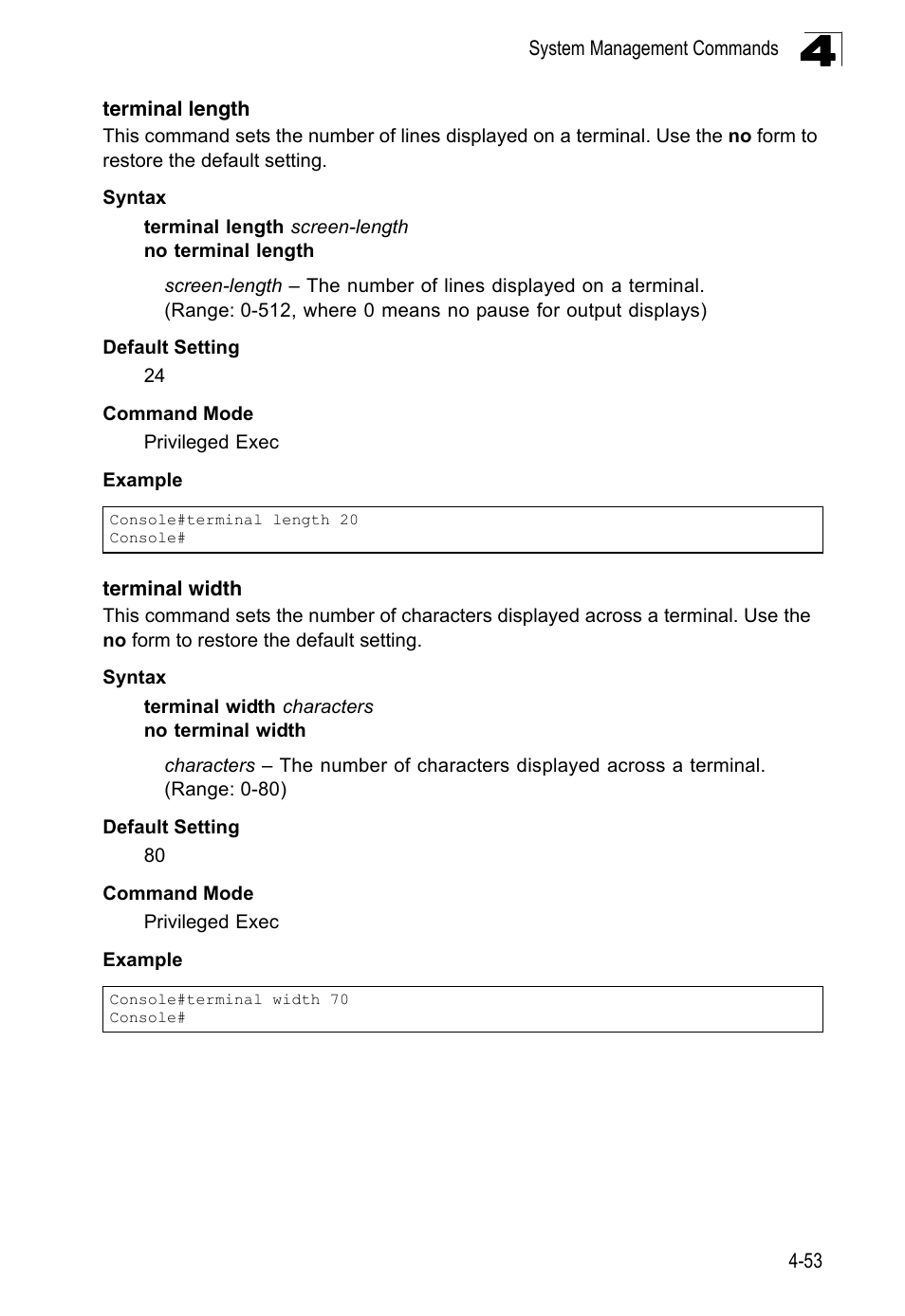 Terminal length, Terminal width | LevelOne FGL-2870 User Manual | Page 419 / 800