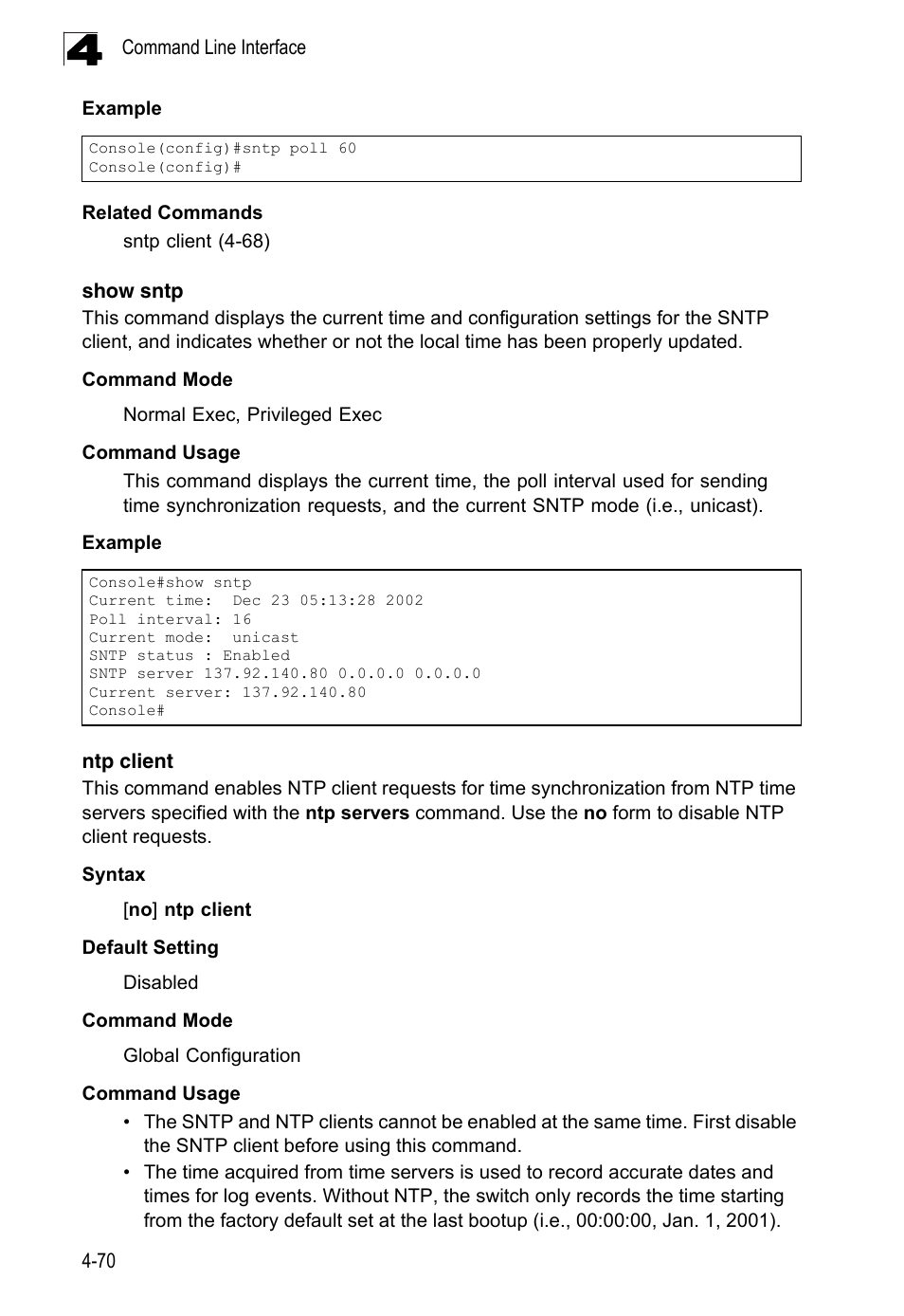 Show sntp, Ntp client | LevelOne FGL-2870 User Manual | Page 436 / 800