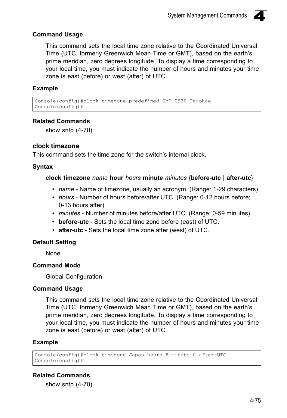 Clock timezone | LevelOne FGL-2870 User Manual | Page 441 / 800