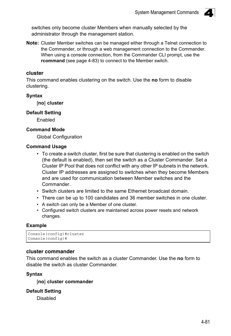 Cluster 4-81 cluster commander | LevelOne FGL-2870 User Manual | Page 447 / 800