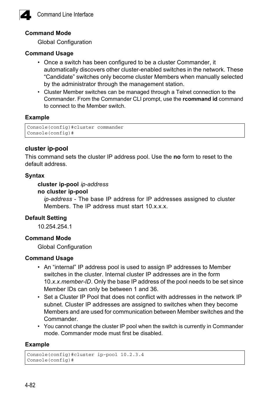 Cluster ip-pool | LevelOne FGL-2870 User Manual | Page 448 / 800