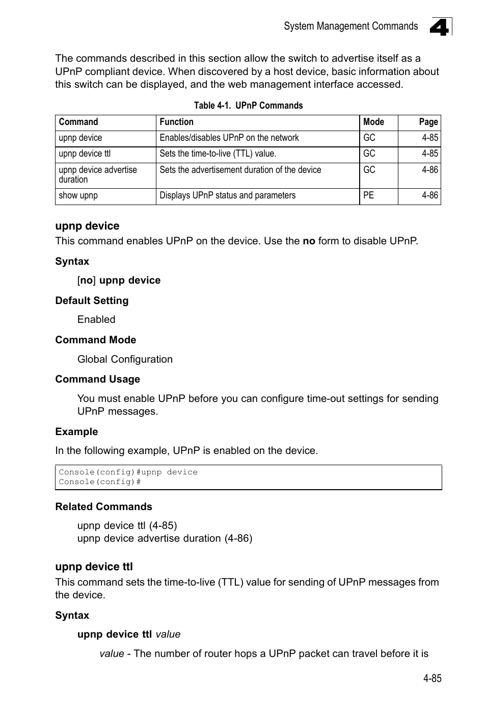 Upnp device, Upnp device ttl | LevelOne FGL-2870 User Manual | Page 451 / 800