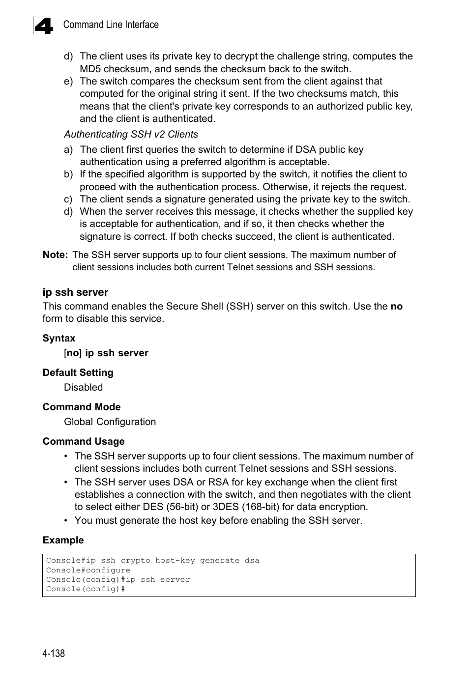 Ip ssh server | LevelOne FGL-2870 User Manual | Page 504 / 800