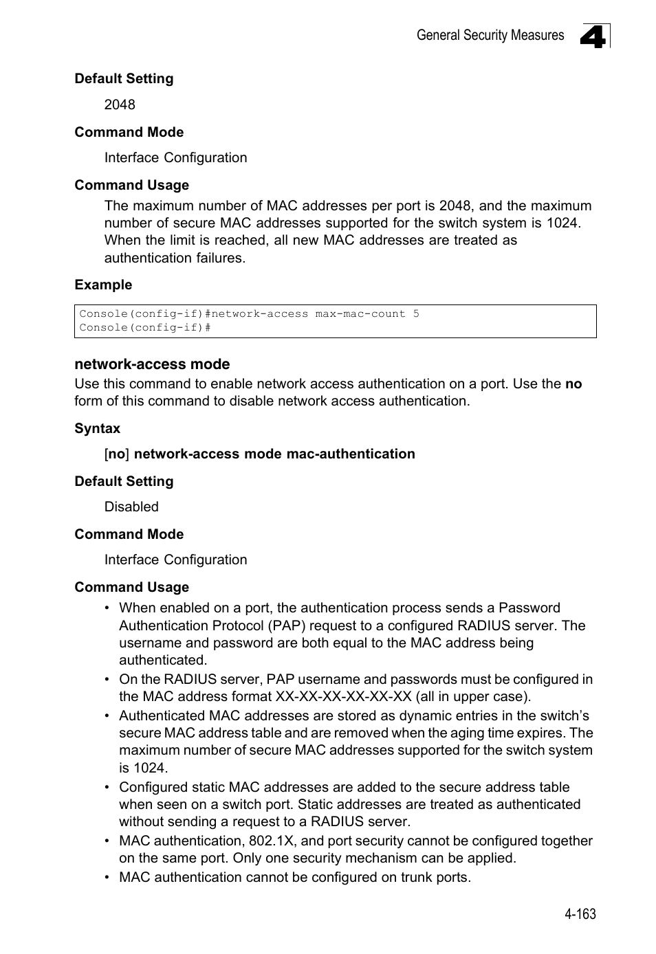 Network-access mode | LevelOne FGL-2870 User Manual | Page 529 / 800