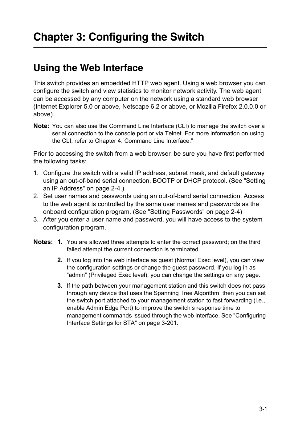Chapter 3: configuring the switch, Using the web interface | LevelOne FGL-2870 User Manual | Page 55 / 800
