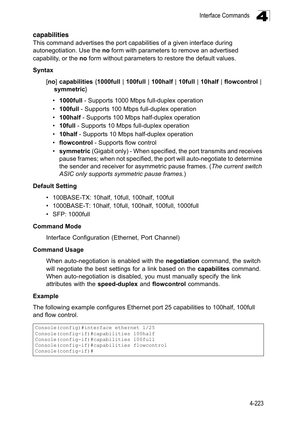 Capabilities, Capabilities 4-223, Capabilities (4-223) | LevelOne FGL-2870 User Manual | Page 589 / 800