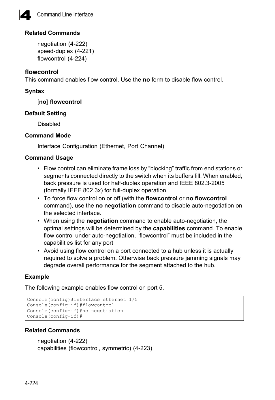 Flowcontrol, Flowcontrol 4-224 | LevelOne FGL-2870 User Manual | Page 590 / 800