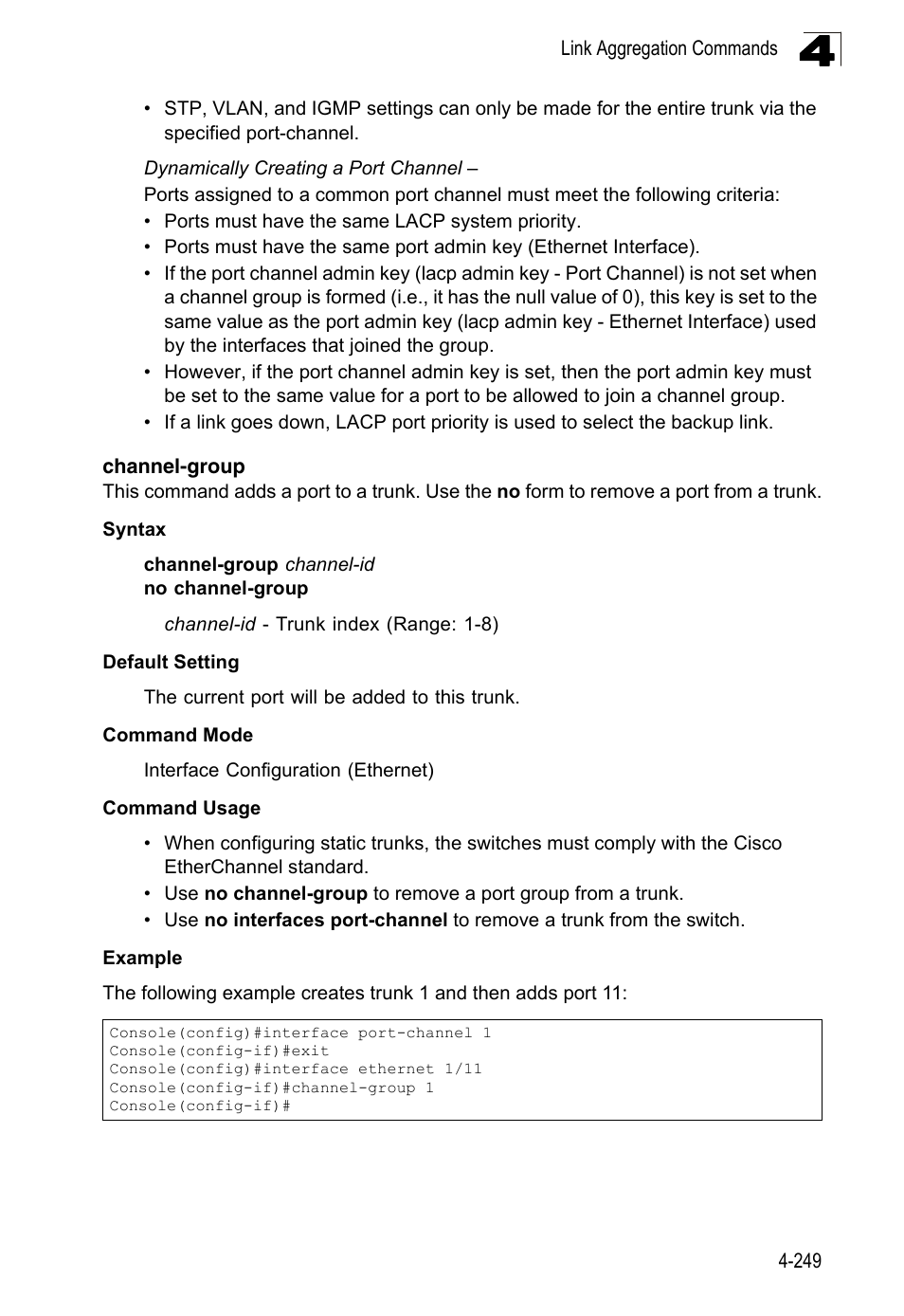 Channel-group | LevelOne FGL-2870 User Manual | Page 615 / 800