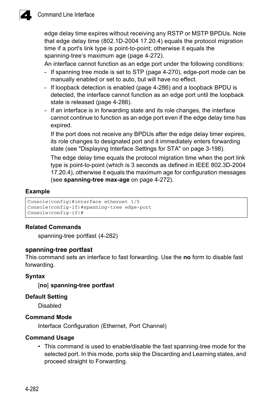 Spanning-tree portfast | LevelOne FGL-2870 User Manual | Page 648 / 800
