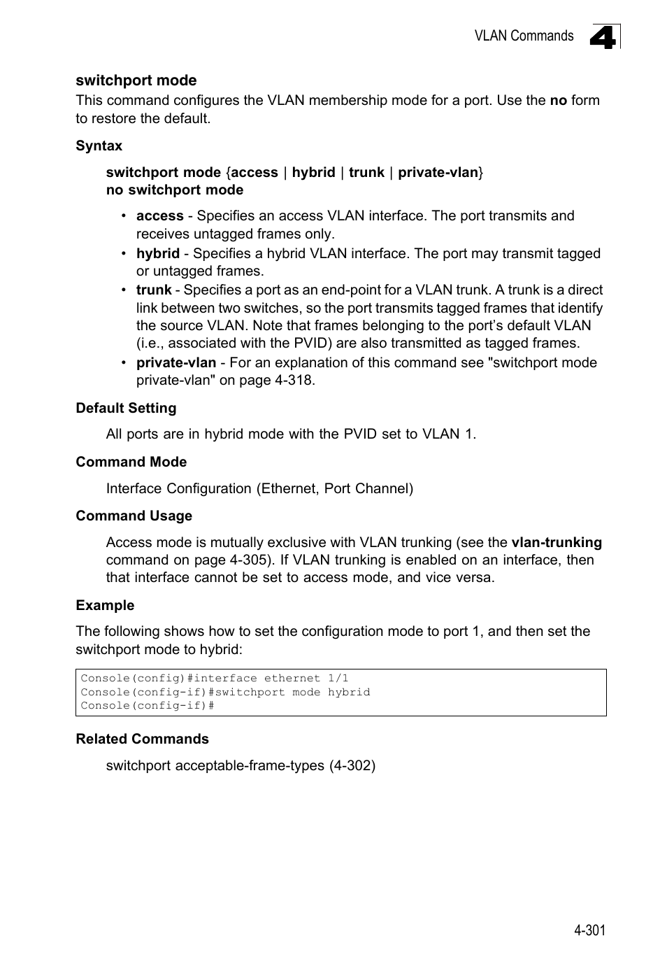 Switchport mode | LevelOne FGL-2870 User Manual | Page 667 / 800