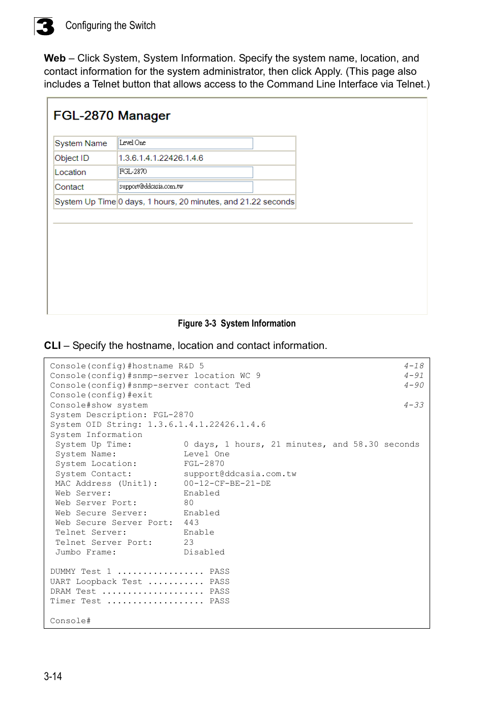 Figure 3-3, System information | LevelOne FGL-2870 User Manual | Page 68 / 800