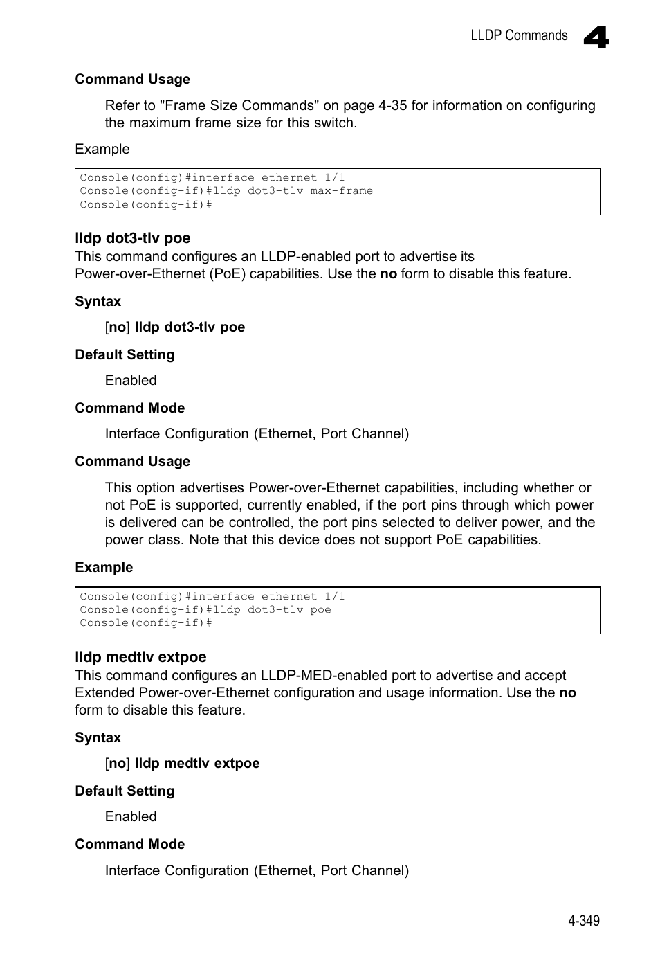 Lldp dot3-tlv poe, Lldp medtlv extpoe | LevelOne FGL-2870 User Manual | Page 715 / 800