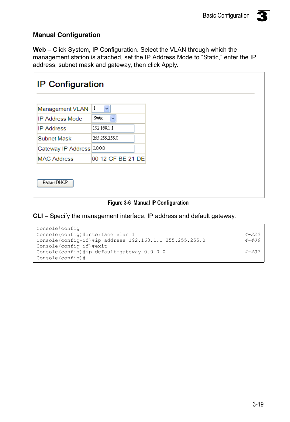 Manual configuration, Figure 3-6, Manual ip configuration | LevelOne FGL-2870 User Manual | Page 73 / 800