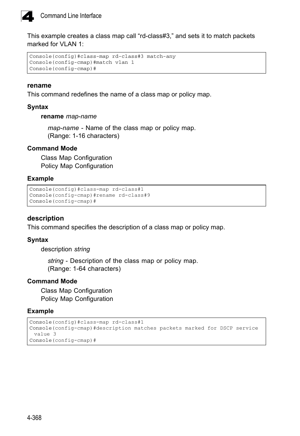 Rename 4-368 description 4-368 | LevelOne FGL-2870 User Manual | Page 734 / 800