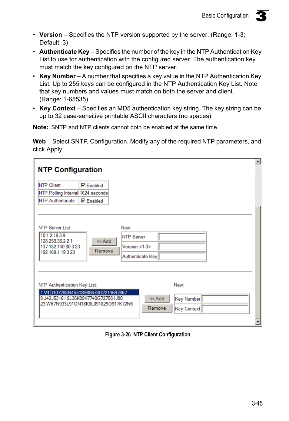 Figure 3-26, Ntp client configuration | LevelOne FGL-2870 User Manual | Page 99 / 800