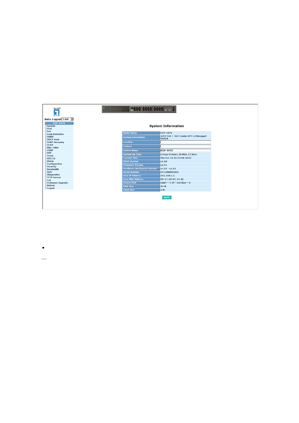 28 3-1. web management home overview | LevelOne FGP-2472 User Manual | Page 34 / 267