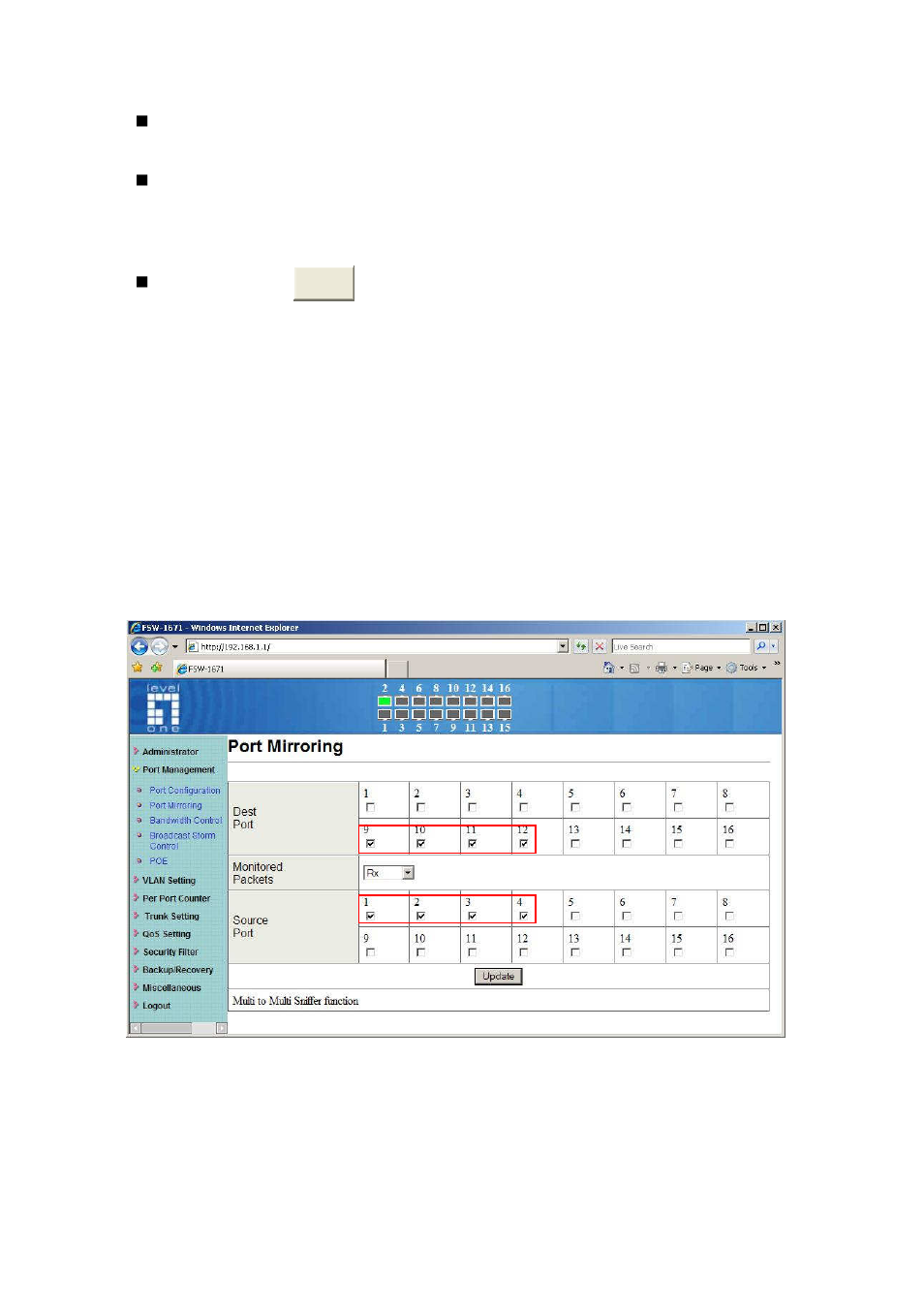 Bandwidth control | LevelOne FSW-1671 User Manual | Page 20 / 46
