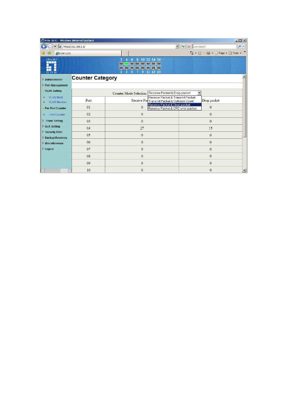 Trunk setting | LevelOne FSW-1671 User Manual | Page 32 / 46