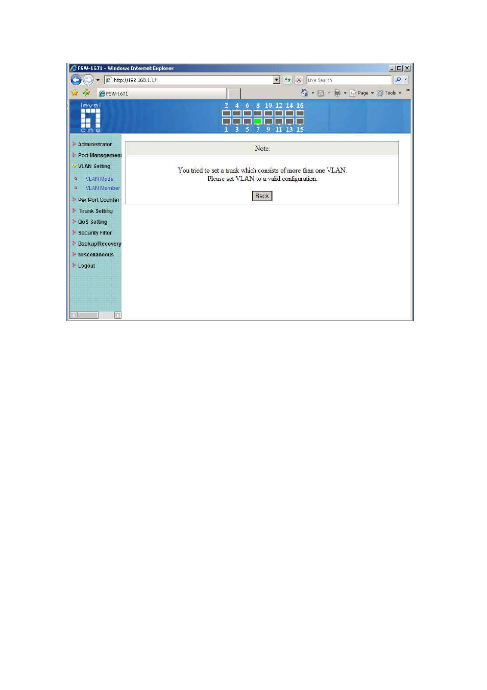 Qos setting, Priority mode | LevelOne FSW-1671 User Manual | Page 34 / 46