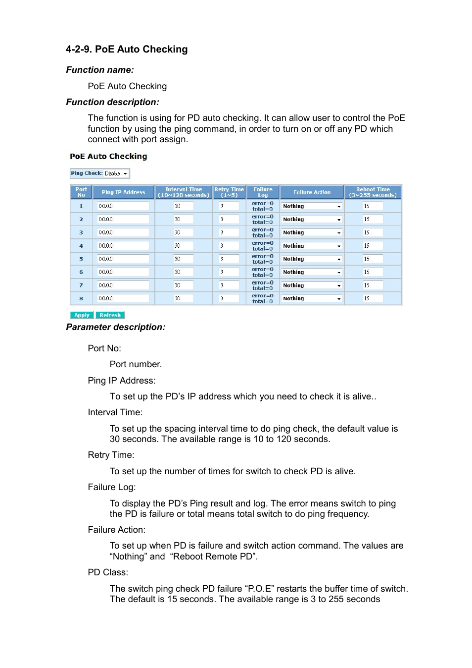 2-9. poe auto checking | LevelOne GEP-0950 User Manual | Page 59 / 86