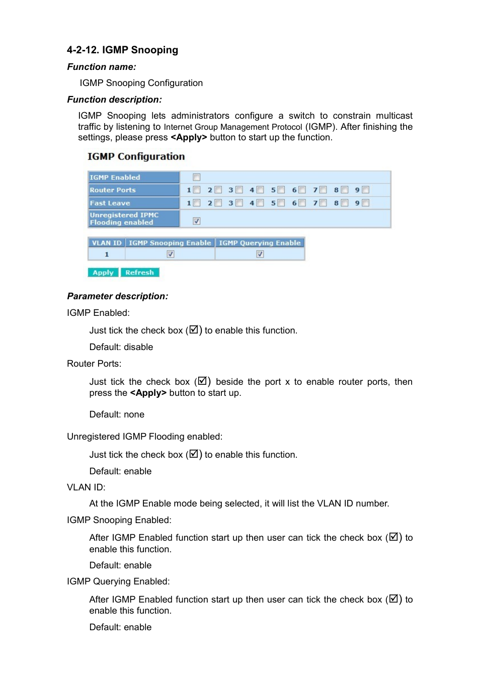 2-12. igmp snooping | LevelOne GEP-0950 User Manual | Page 63 / 86