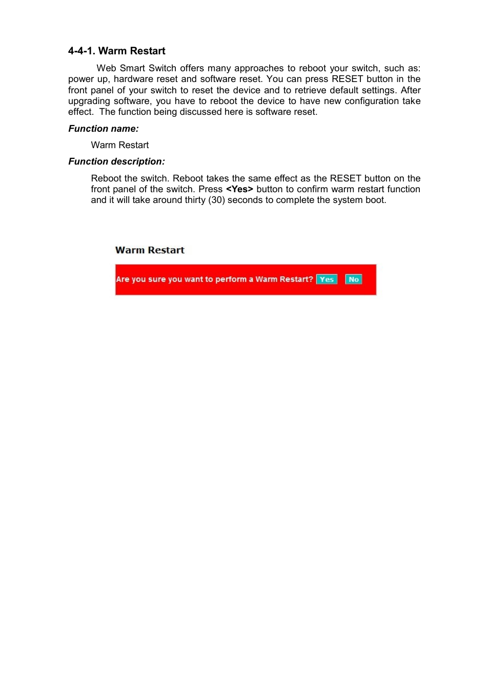 4-1. warm restart | LevelOne GEP-0950 User Manual | Page 83 / 86